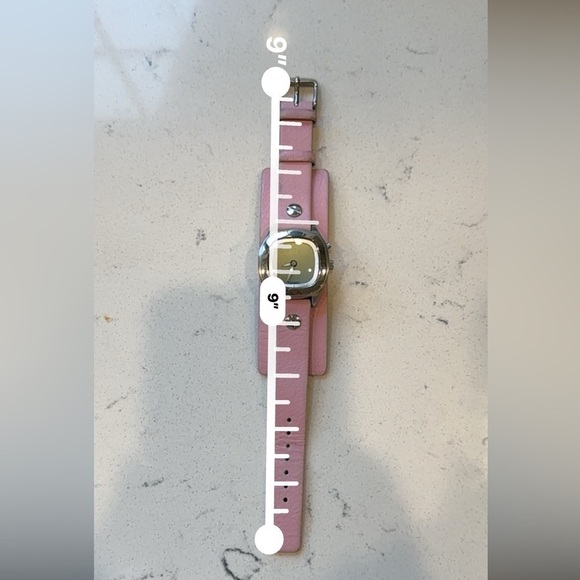 Vintage Fossil JR8295 Big Tic Watch Women Pink leather Band 32mm - Picture 7 of 8